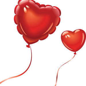 Heart balloon PNG image, free download, heart balloons