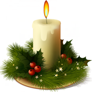 Christmas candle PNG image