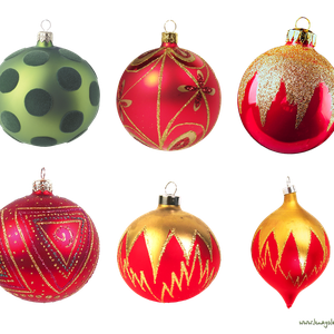 Christmas toys balls PNG image
