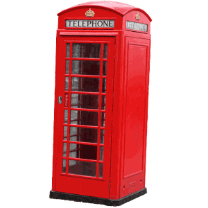 England London telephone booth PNG