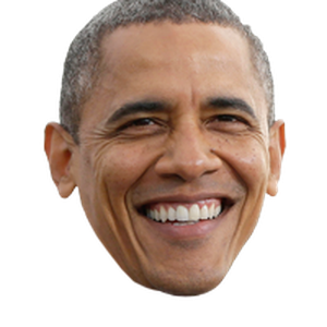 Barak Obama face PNG image