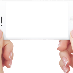 Iphone in hands transparent PNG image
