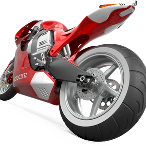Red sport moto PNG image, red motorcycle PNG 