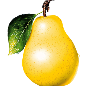 Ripe yellow pear PNG image