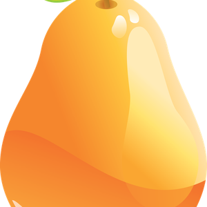Yellow pear PNG image