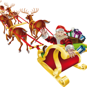 Santa sleigh PNG