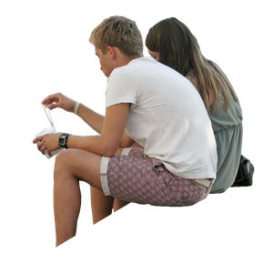 Sitting people PNG
