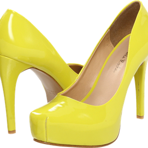 Yellow women shoes PNG image