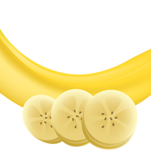 Sliced banana PNG picture