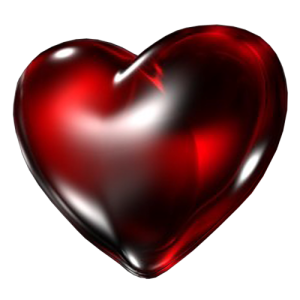 Dark heart PNG image, free download